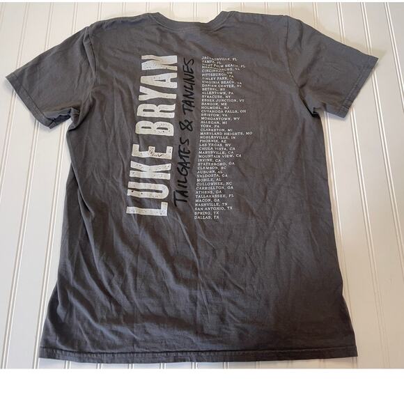 Luke Bryan Tailgates Tanlines Concert Tour Country Music T Shirt Adult Medium - Picture 6 of 7